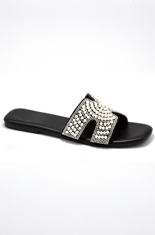 Pearl Harness Slip-On Sandals