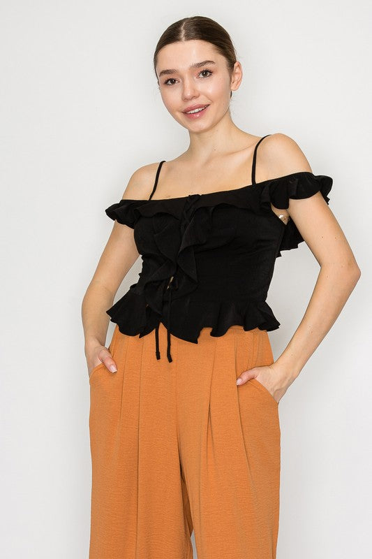 Off Shoulder Ruffle Top