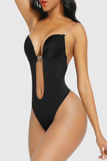 Backless And Strapless Seamless Plunge Bodysuit