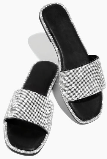 Rhinestone Slide Sandals