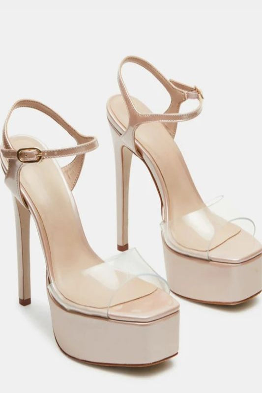 Platform Stiletto Heel with Clear Strap
