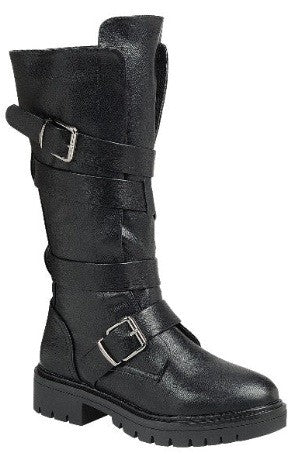 Buckled Strap Platform Boot