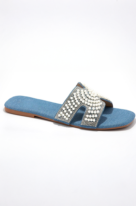 Pearl Harness Slip-On Sandals
