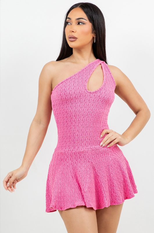 Single Shoulder Dress with Inner Short