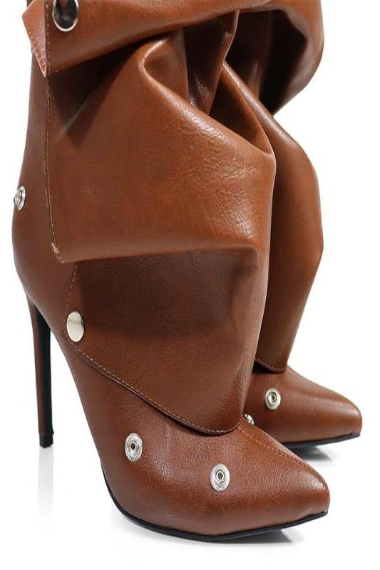 Folded On Me Leather Boots KIMERA INTERNATIONAL