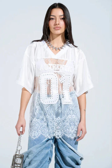 Graphic Lace Top