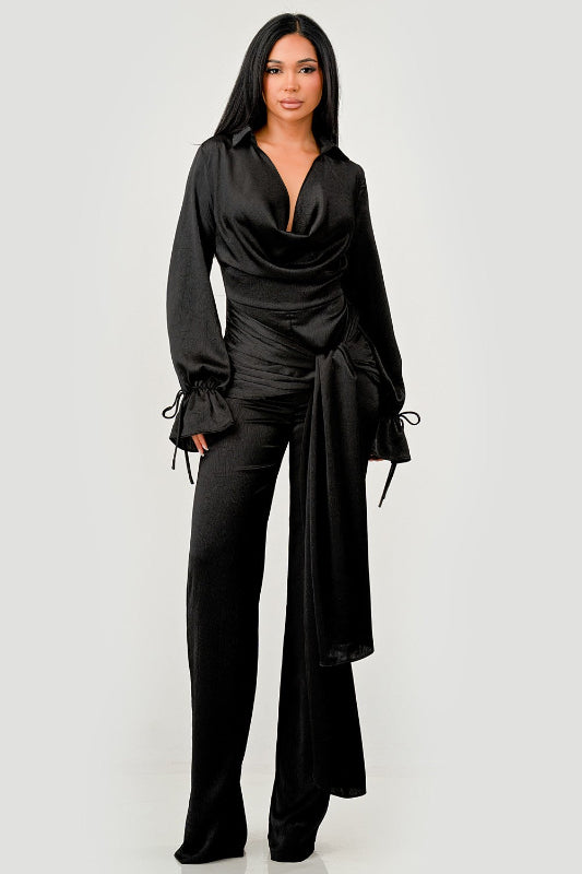 Elegant Satin Jumpsuit