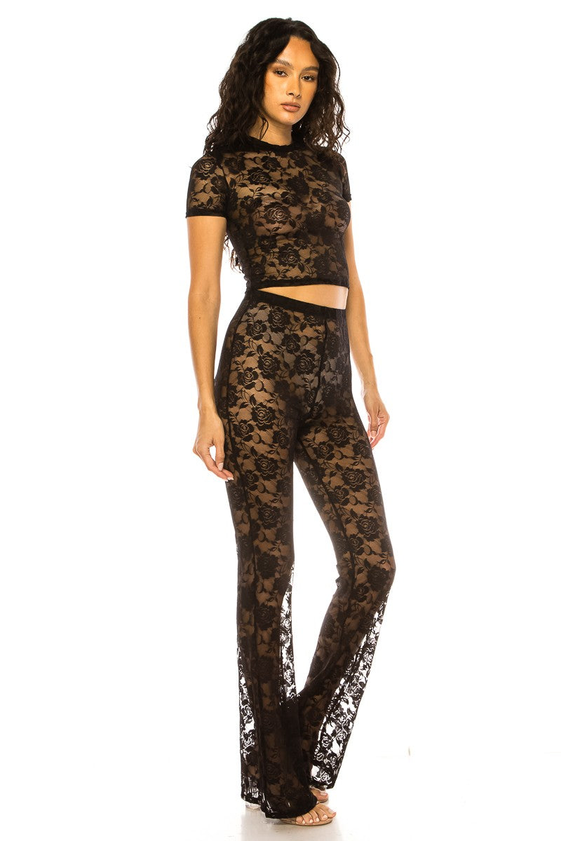 Lace Pant Set
