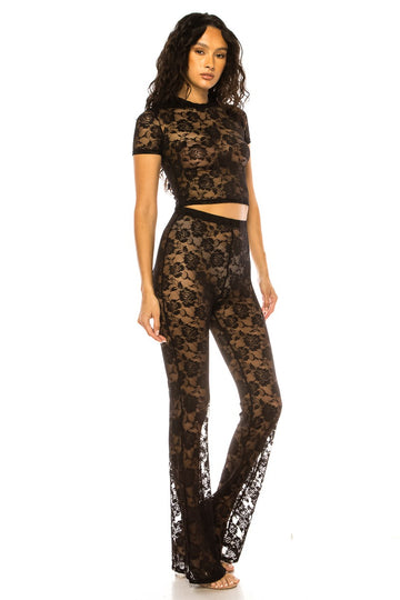 Lace Pant Set