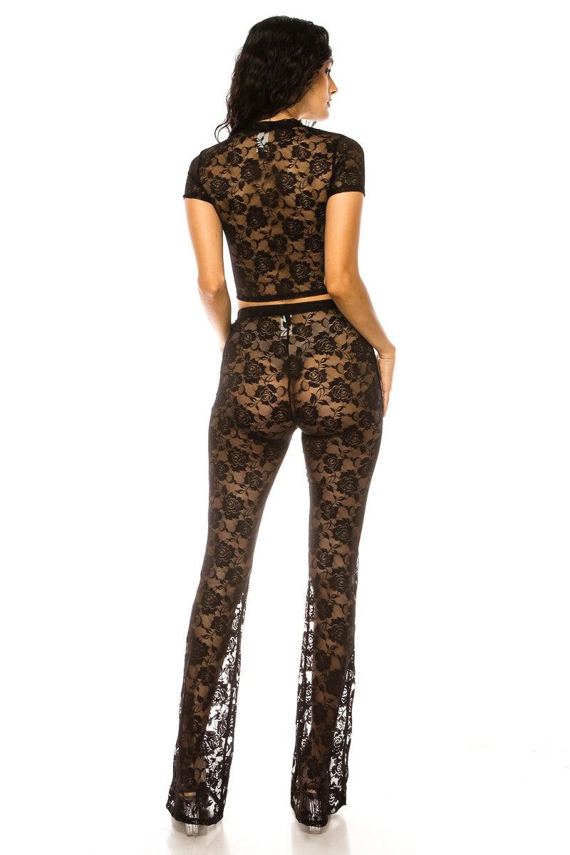 Lace Pant Set