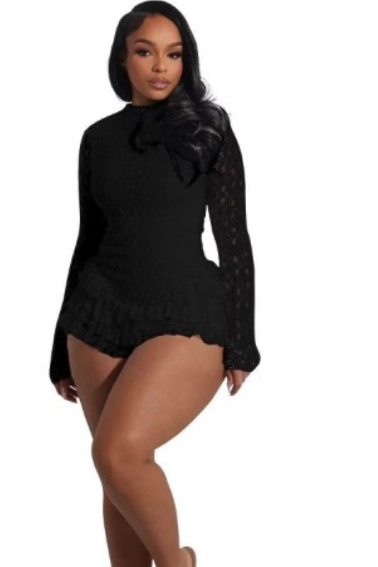 Lace Ruffle Romper