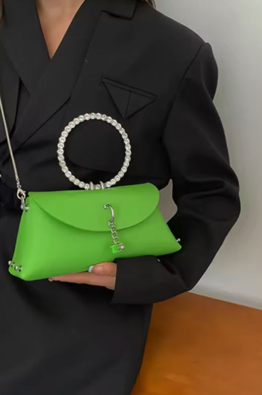 Ring Handle Clutch Bag