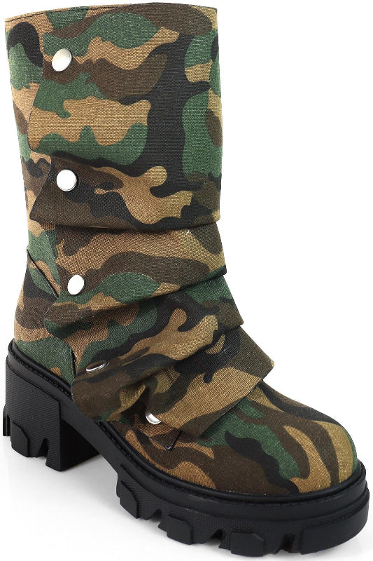 Short Draped Stud Boot
