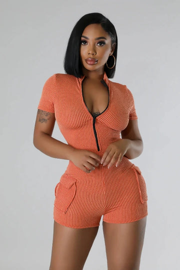 Ribbed Jumper with Zipper