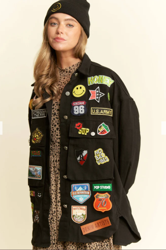 Denim Shirt with Patches