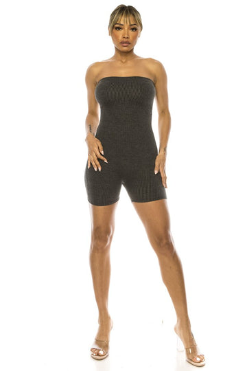 Ribbed Tube Romper