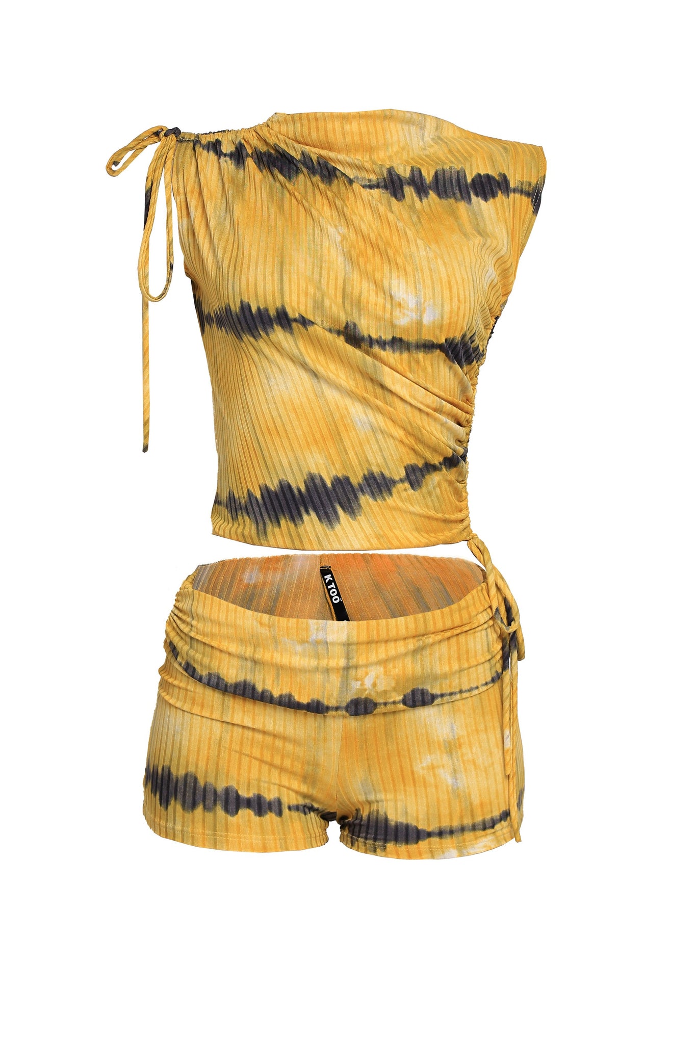 Tie Dye Ruched Detailed Short Set