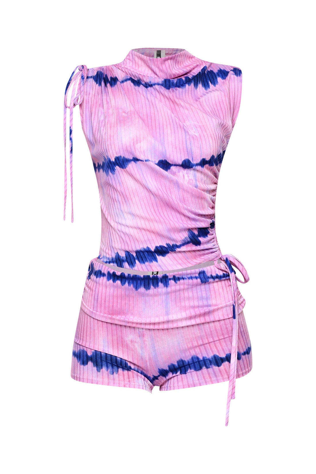Tie Dye Ruched Detailed Short Set