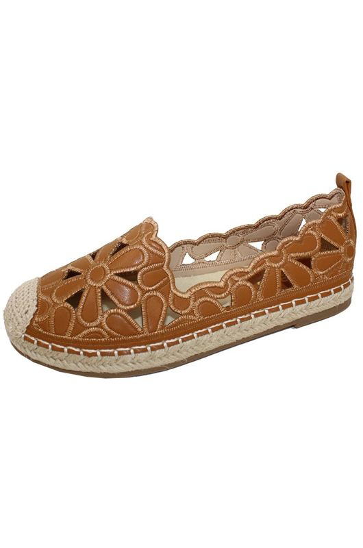 Floral Cutout Espadrille Slip-On