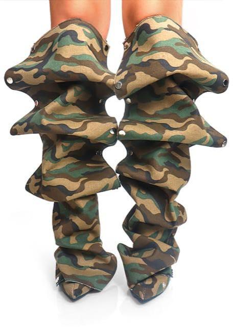 Folded On Me Leather Boots KIMERA INTERNATIONAL