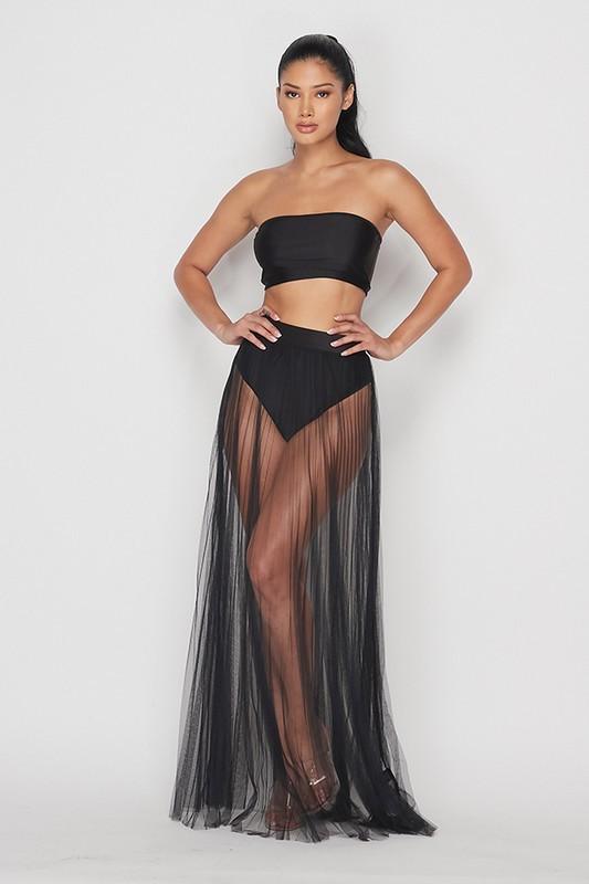 Pleated Tulle Skirt VOTIQUE USA