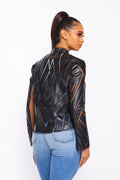 Faux Leather Patchwork Jacket HOT & DELICIOUS