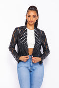 Faux Leather Patchwork Jacket HOT & DELICIOUS